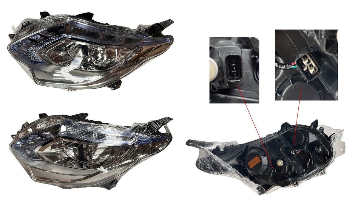Headlight (LHS, Chrome Projector, Light Blue Reflector) Mitsubishi Triton MQ 2015 - 2018 MBTT - HEL - 23L - Sterling Parts - Headlight Assemblies - Sterling Parts