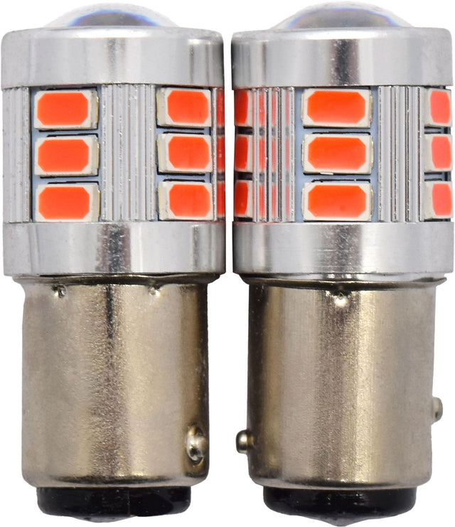 2pc LED Globes S25 BA15D (380/1157) Red - Motolite | Universal Auto Spares