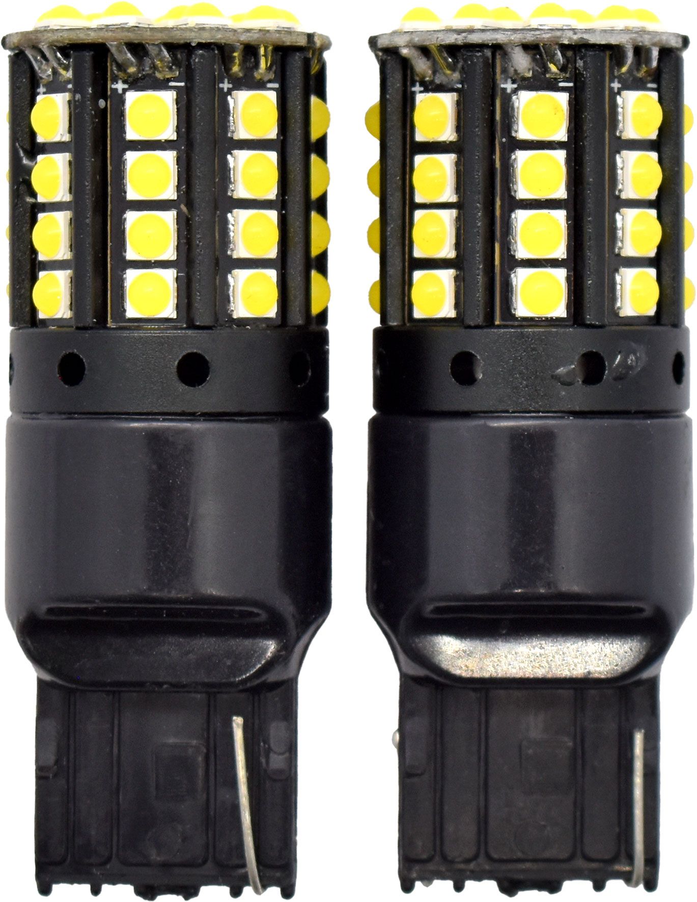 2pc LED Globes T20 W3 x 16Q (7443) White - Motolite | Universal Auto Spares