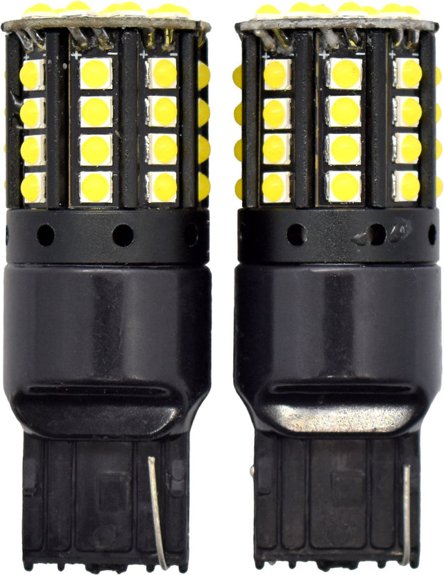 2pc LED Globes T20 W3 x 16Q (7443) White - Motolite | Universal Auto Spares