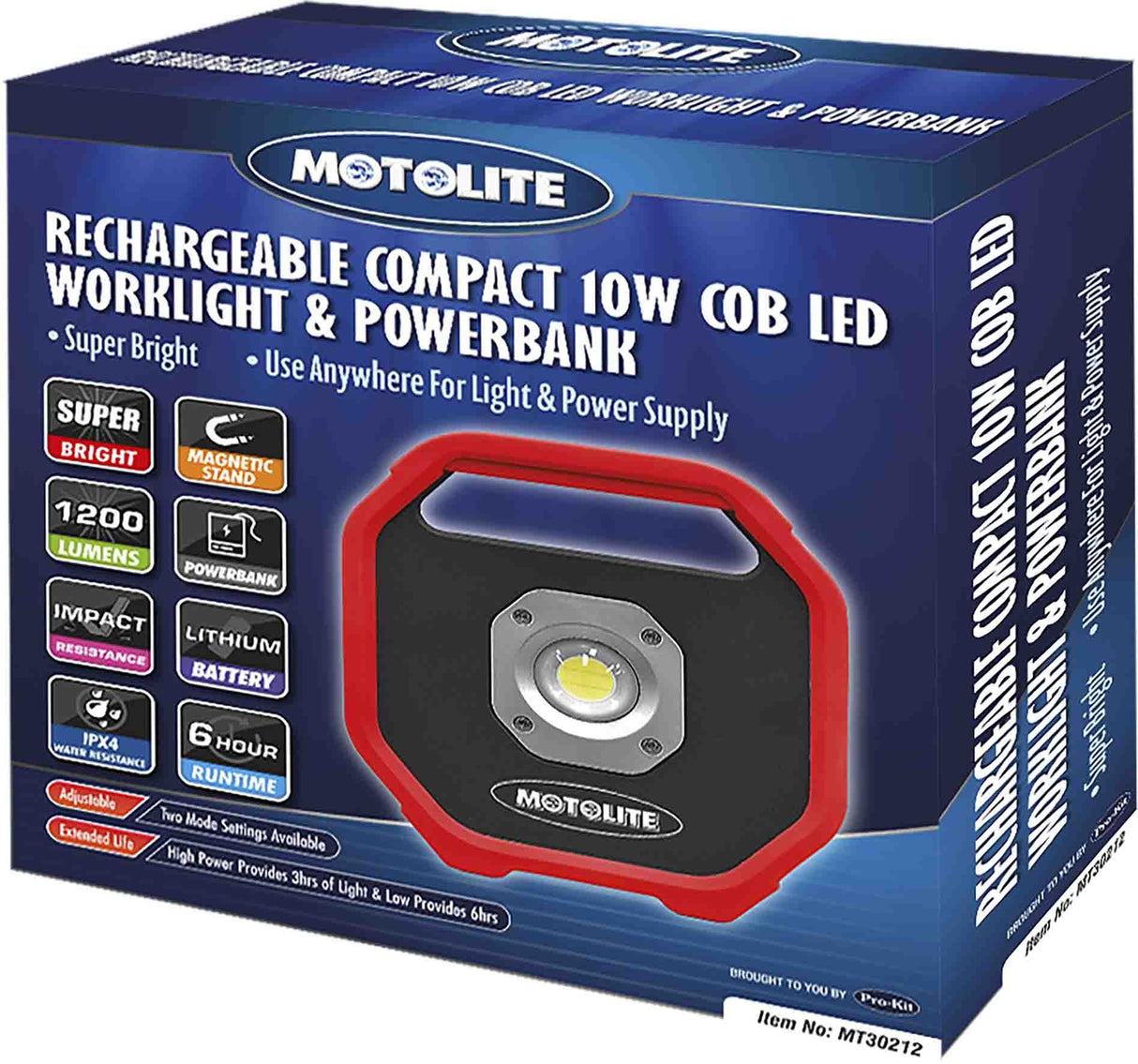 Rechargeable Compact 10W COB LED Work-Light & Power-Bank - Motolite