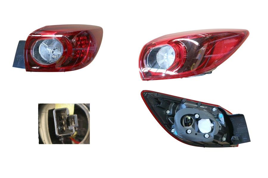 Tail Light (Outer, RHS) with LED Mazda 3 BM/BN Hatchback 2013 - 2019 MZ03 - TAL - 43R - Sterling Parts - Tail Lights - Sterling Parts