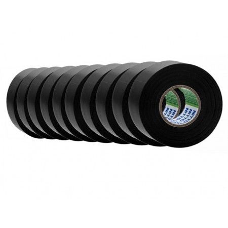 PVC Electrical Tape 18mm x 10m Black 10 Rolls - NITTO