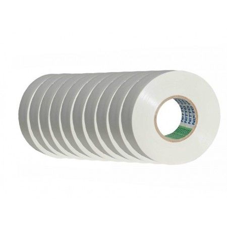 PVC Electrical Tape 18mm x 20m White 10 Pack - NITTO