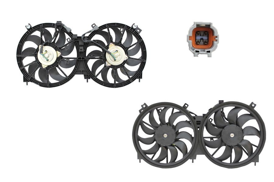 Radiator Fan Assembly (Dual, 3.5L) Nissan Murano Z51 2008 - 2015 NSMR - FNR - 03F - Sterling Parts - Electric Cooling Fans - Sterling Parts