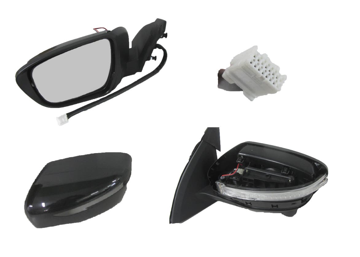 Door Mirror (LHS, Blinker Light, Folding, Heated, Camera) Nissan Qashqai J11 2014 - 2022 NSQQ-DOM-04L - Sterling