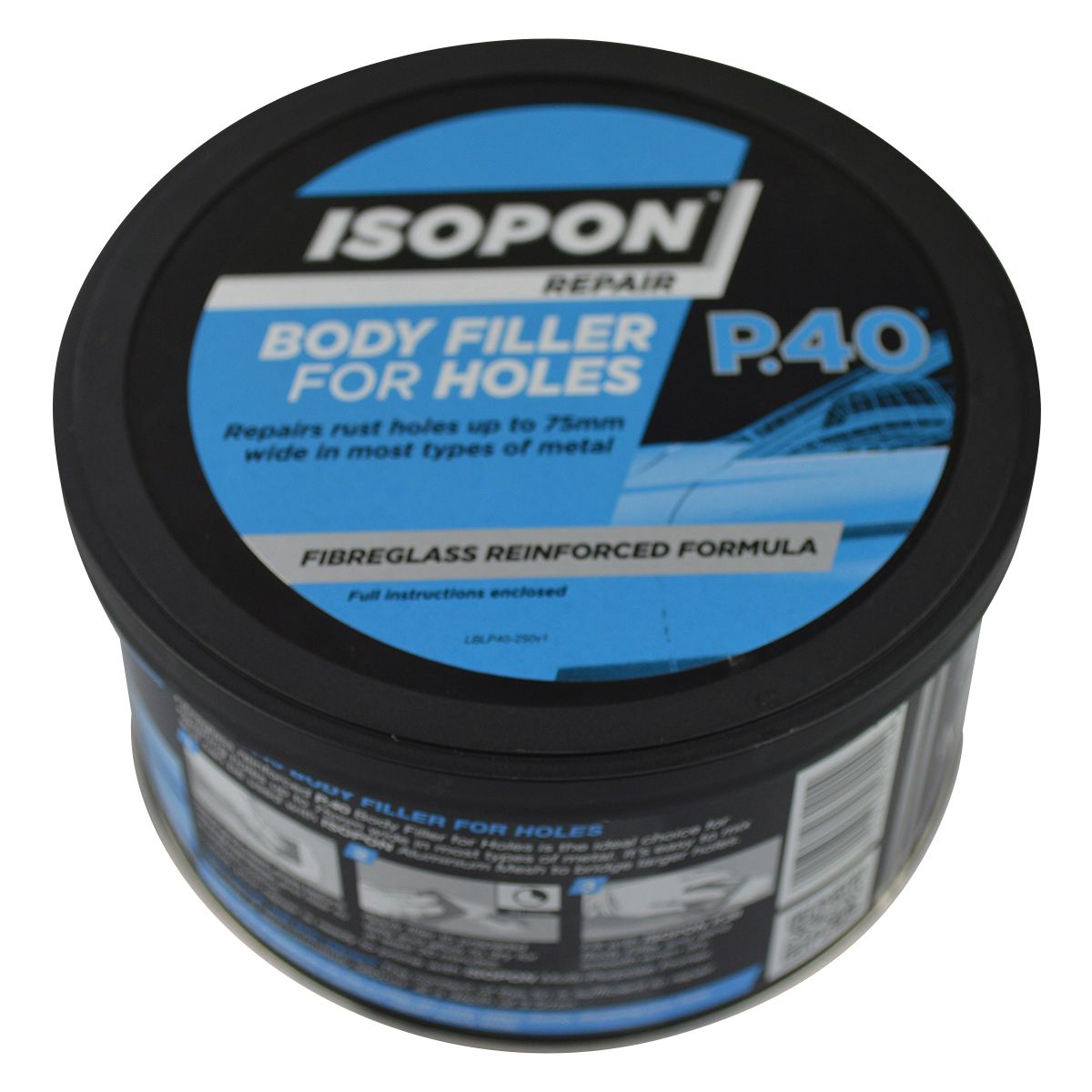 Fibre Glass Reinforced Body Filler Paste For Holes Kit 250ml - ISOPON