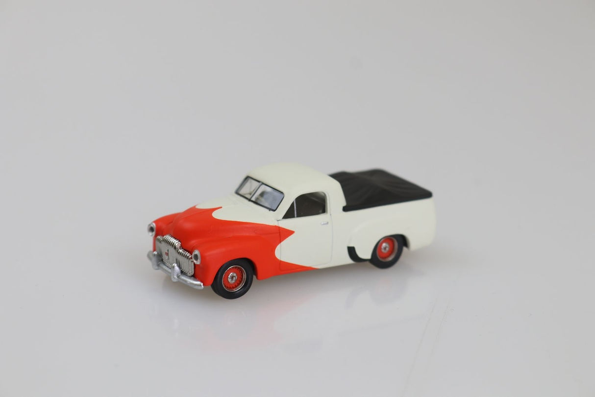 1948 Holden FX Ute Cream/Burgundy Diecast Model Car 1:64 Scale (Approx. 7cm) Collectible