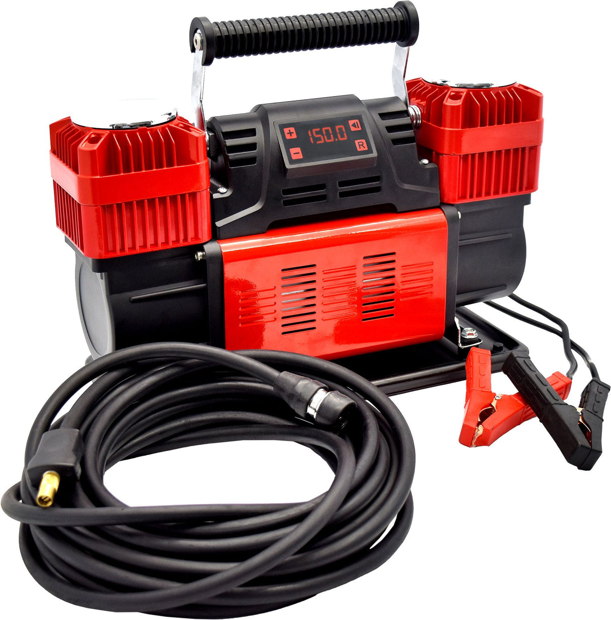 Heavy-Duty 12V Air Compressor Twin Cylinder, 150PSI Max, 300LPM Output - ProTyre | Universal Auto Spares