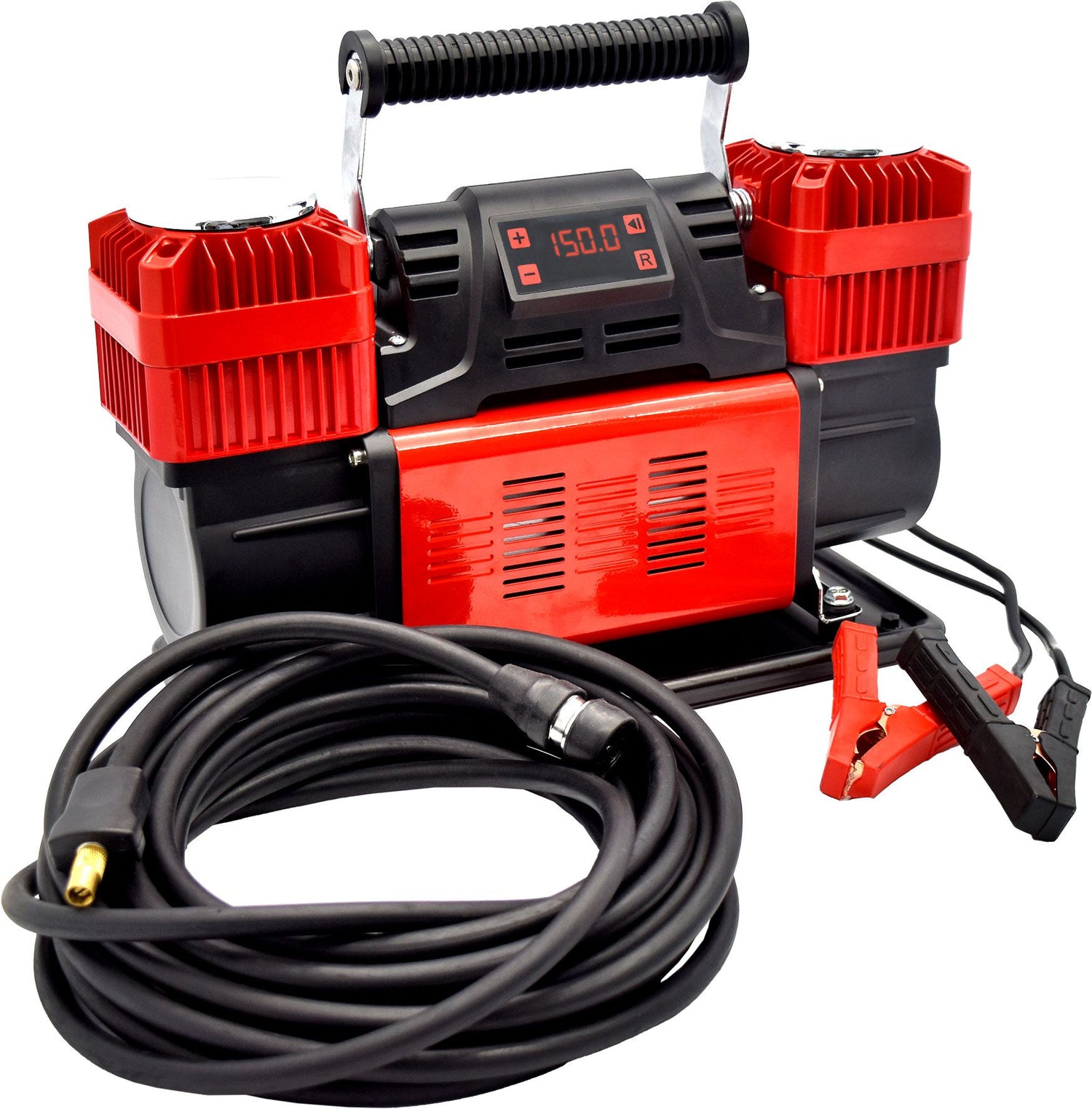 Heavy-Duty 12V Air Compressor Twin Cylinder, 150PSI Max, 300LPM Output - ProTyre | Universal Auto Spares