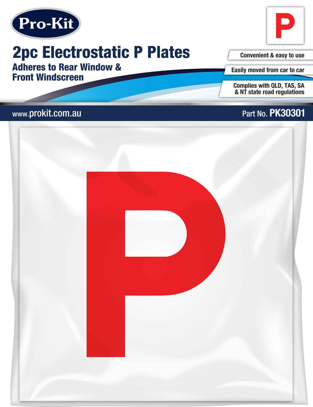 2 Piece Electrostatic Red P Plates - Pro-Kit