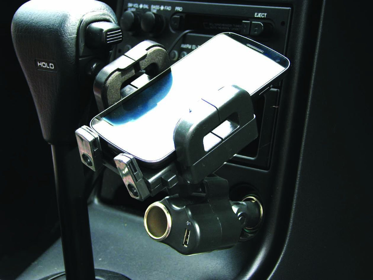 Lighter Adaptor & USB Phone & Navigator Holder - Pro-Kit