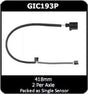 Disc Pad Elect Wear Sensor Front GIC193P - Protex