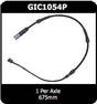 Disc Pad Elect Wear Sensor Front GIC1054P - Protex