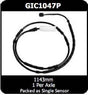 Disc Pad Elect Wear Sensor Rear GIC1047P - Protex