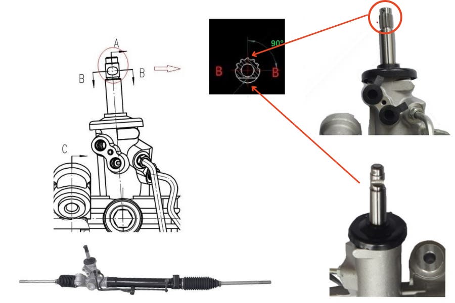 Power Steering Rack (Type 1, 6 Cylinder) Ford Falcon FG Series 1 2008 - 2011 PSR-FDFC-010 - Sterling