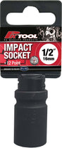 16mm 1/2” Drive 12PT Metric CR-V Impact Socket - PKTool