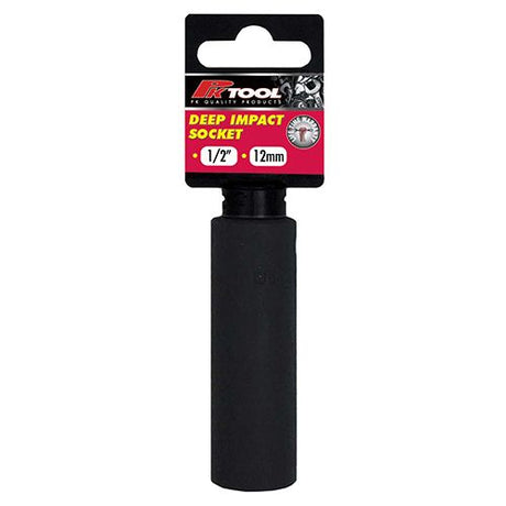 12mm 1/2” Drive 6PT Metric CR-V Deep Impact Socket - PKTool