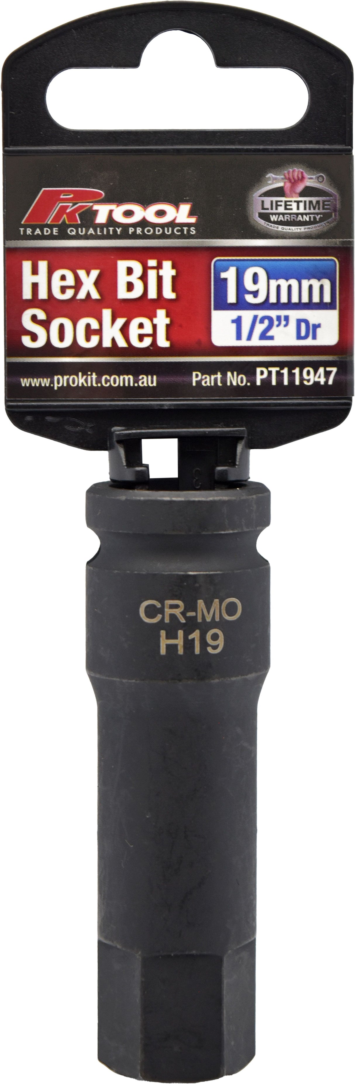 19mm 1/2" Hex Bit Socket - PKTool