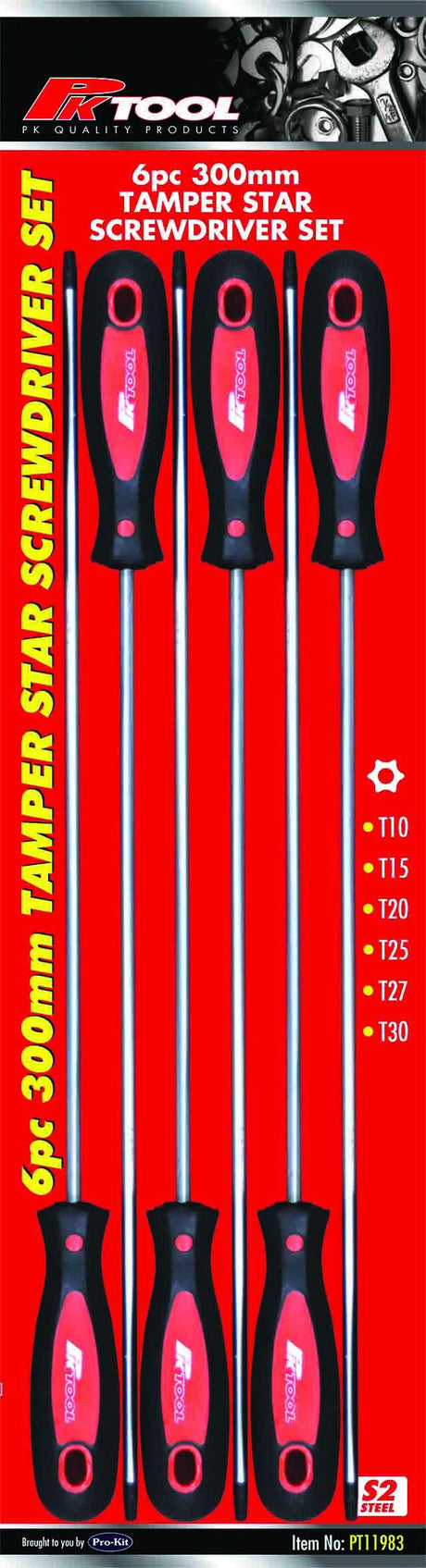 6 Pieces 300mm Tamper Star Screwdriver Set - PKTool