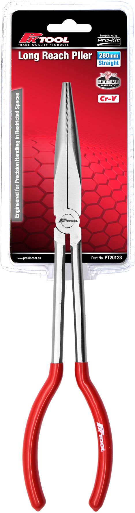 Long Reach Pliers 280mm Straight - PKTool | Universal Auto Spares