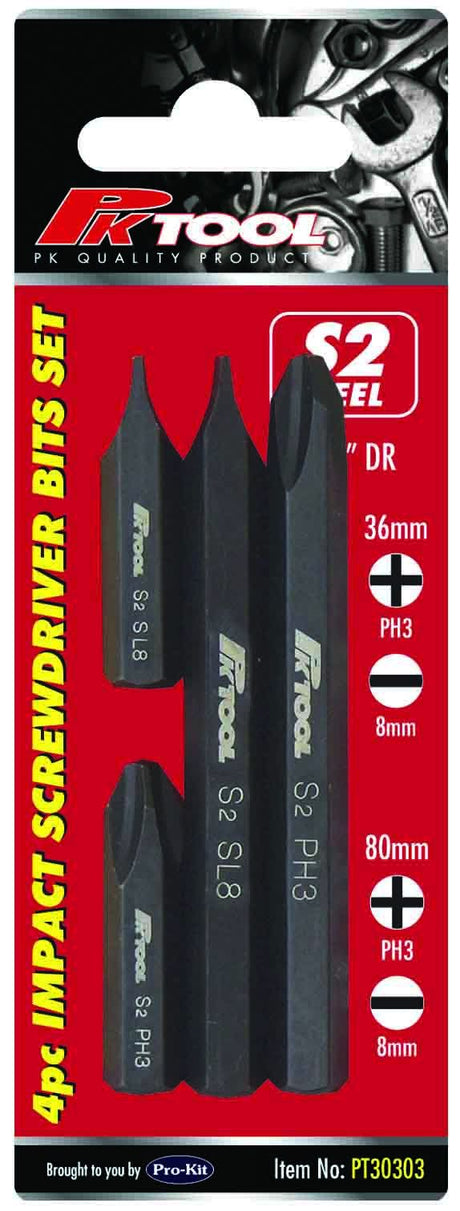 4 Pieces 5/8” Hex Impact Screwdriver Bits Set - PKTool