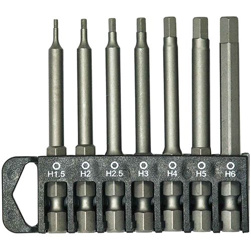 7 Piece 1/4” Hex 70mm Metric Power Bit Hex Bits Set - PKTool