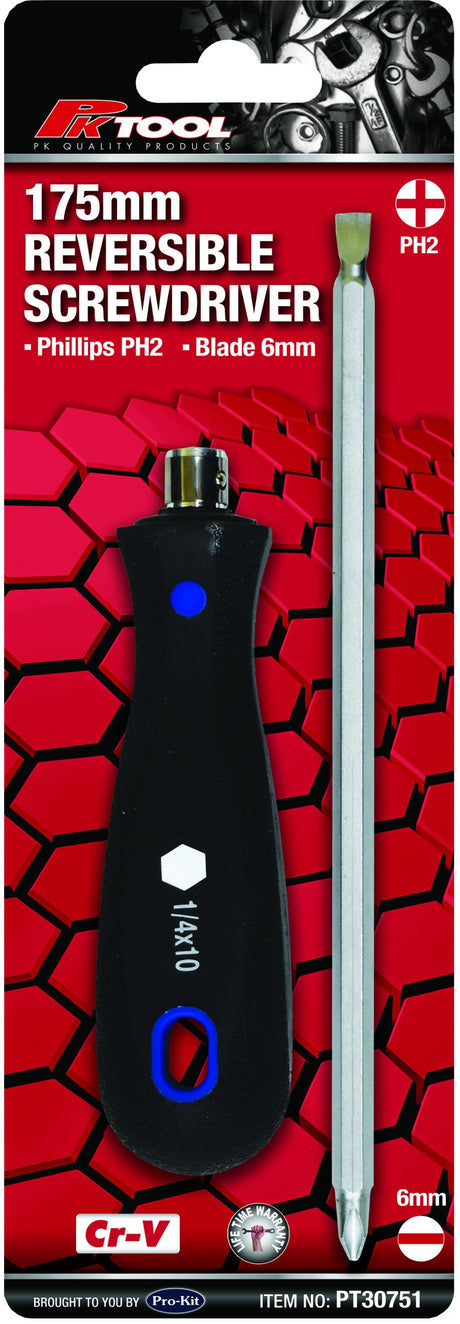 175mm (7”) Reversible Screwdriver Set - PKTool