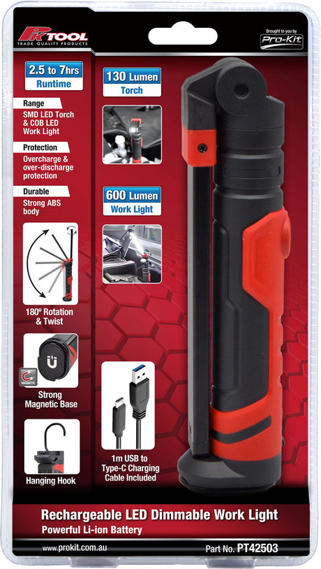 Rechargeable LED Dimmable Work Light - PKTool