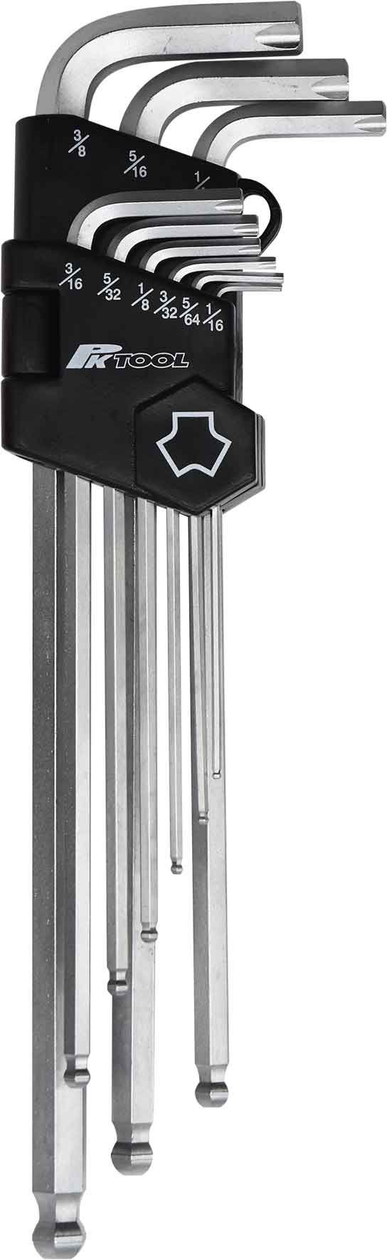 9 Pieces Hetok® Hex Key Set with Ball Type End - PKTool