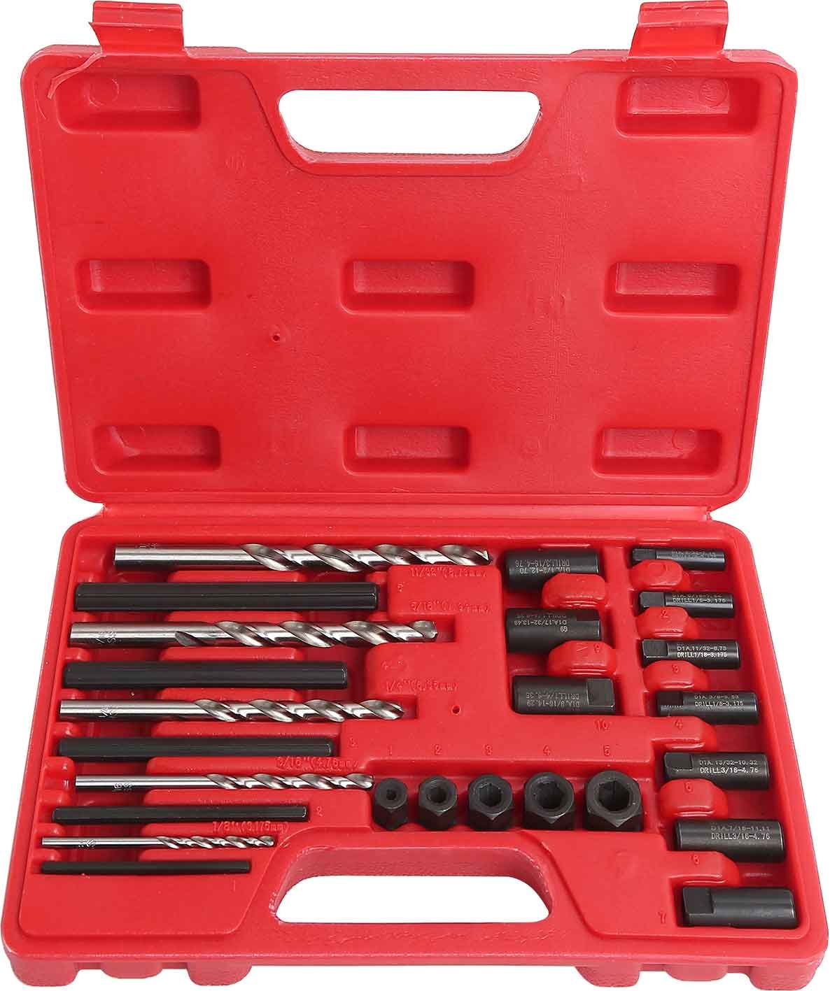 25 Piece Screw Extractor Drill & Guide Set - PKTool