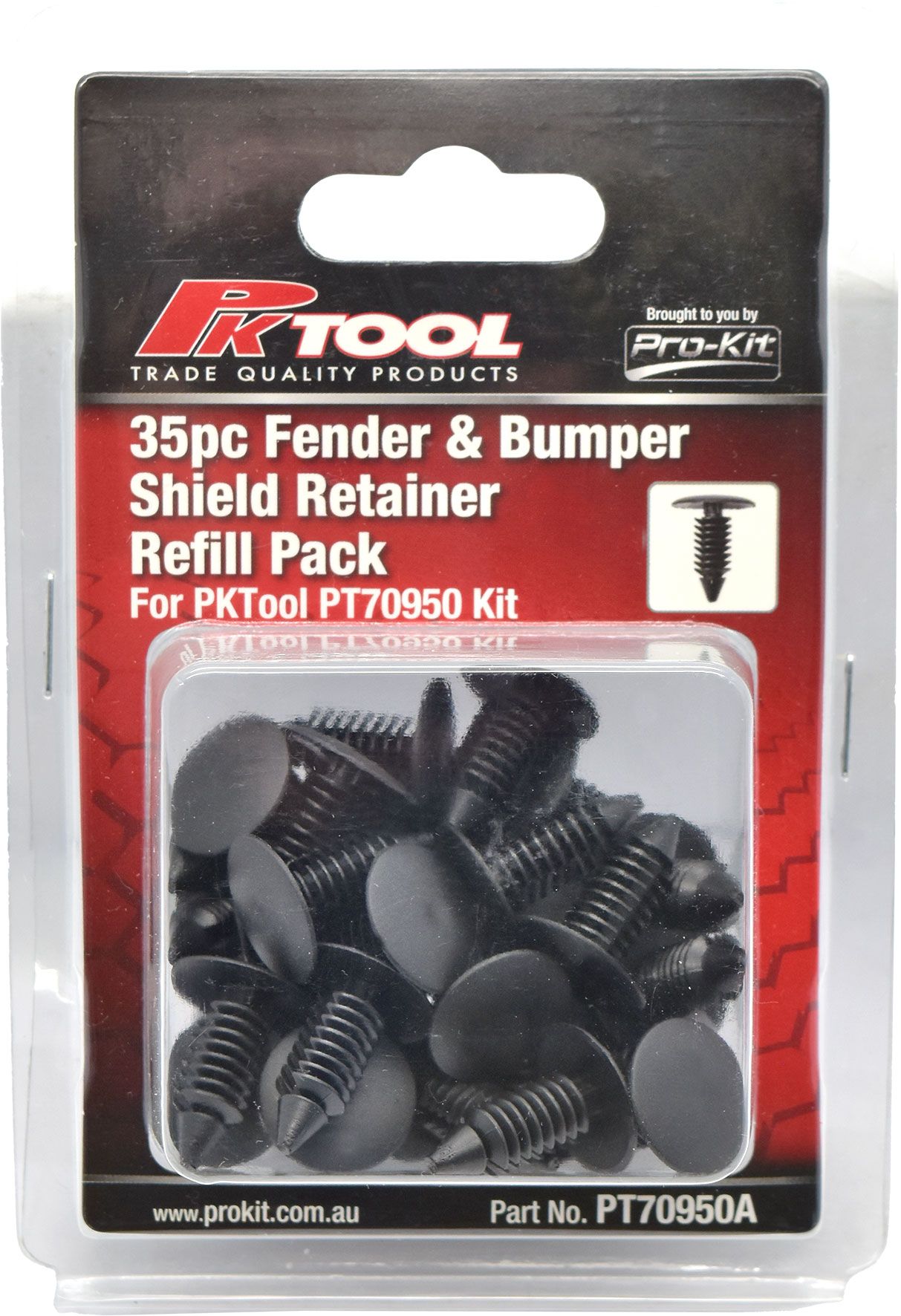 35pc Trim Clips Refill Pack Fender & Bumper Shield Retainer (A15) - PKTool | Universal Auto Spares