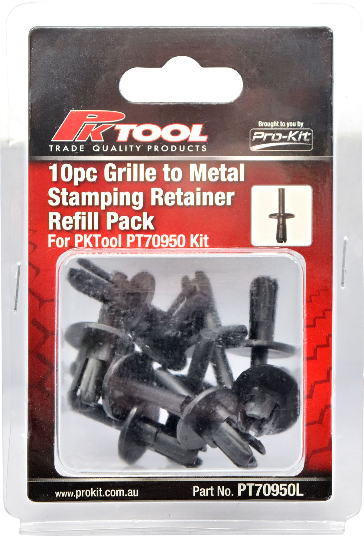 10pc Trim Clips Refill Pack Grille To Metal Stamping Retainer (P22) - PKTool | Universal Auto Spares
