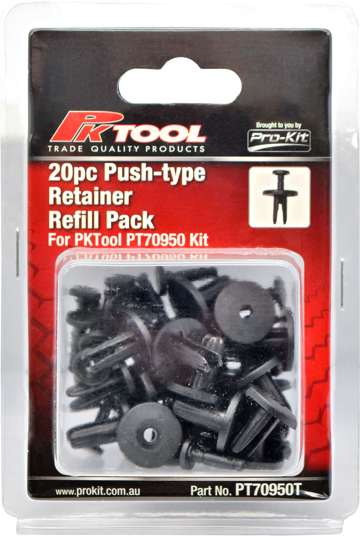 20pc Trim Clips Refill Pack Push-Type Retainer (B105) - PKTool | Universal Auto Spares
