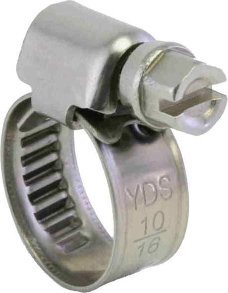 9mm Wide Stainless Steel Worm Drive 16-25mm Hose Clamp 10 Pieces - PKTool