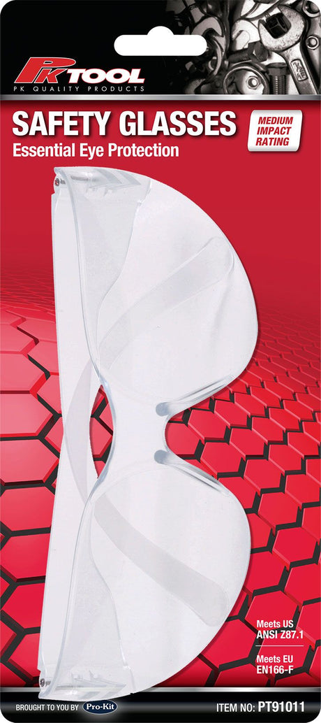Safety Glasses Lightweight, Frameless, Wrap-Around Design - PKTool