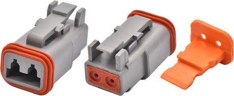 4 Piece Male Two Cavity Plug Connector & Wedgelock - PKTool | Universal Auto Spares