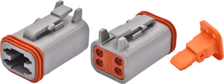 4 Piece Male Four Cavity Plug Connector & Wedgelock - PKTool | Universal Auto Spares