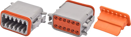 1 Piece Male Twelve Cavity Plug Connector & Wedgelock - PKTool | Universal Auto Spares