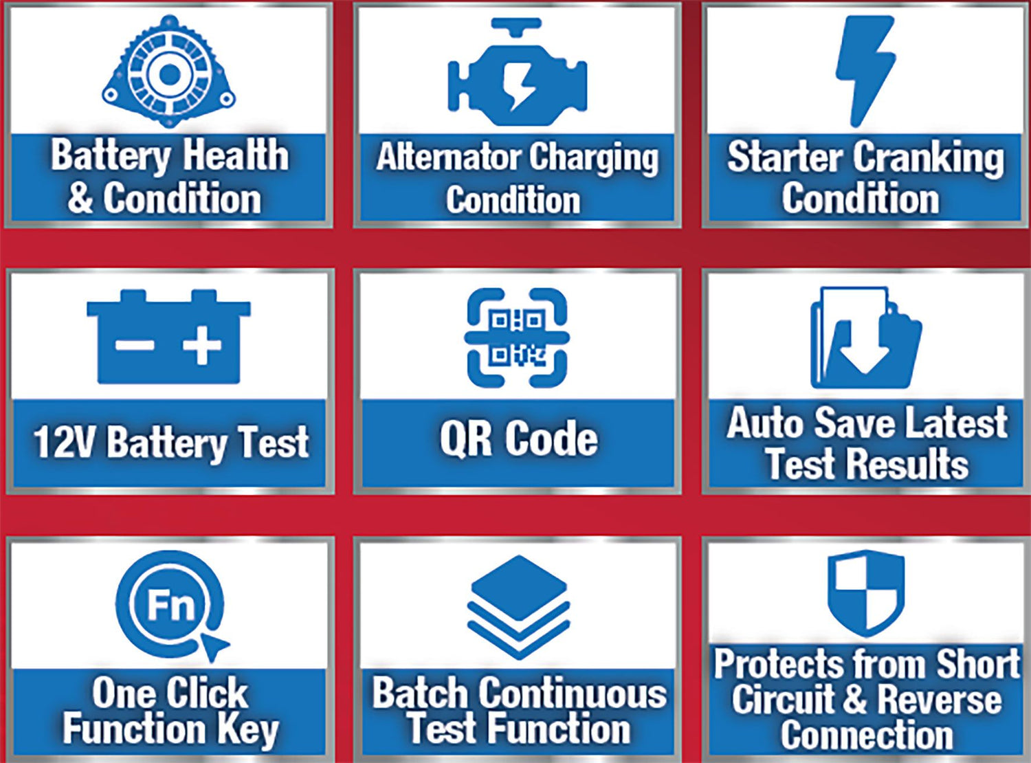 12v/24v Electronic Automotive Battery Tester & Analyser - Charge