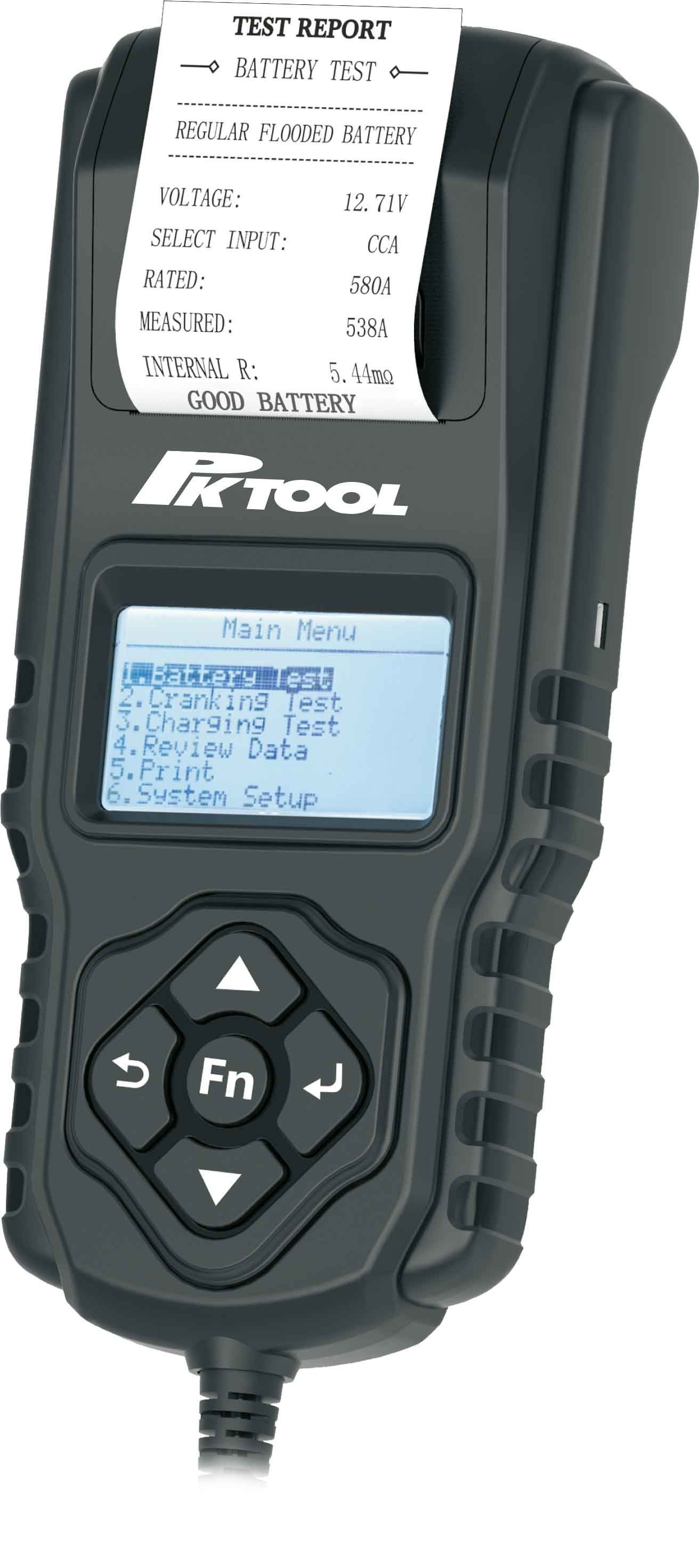 12V/24V Electronic Battery Tester & Analyzer with Built-In Thermal Printer - Charge