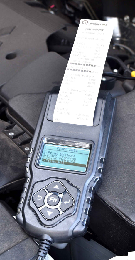 12V/24V Electronic Battery Tester & Analyzer with Built-In Thermal Printer - Charge