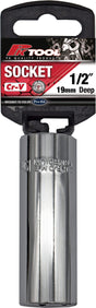 1/2" DR 19mm Deep Socket 6PT CR-V - PKTool
