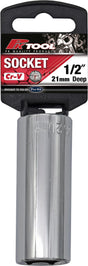 1/2" DR 21mm Deep Socket 6PT CR-V - PKTool
