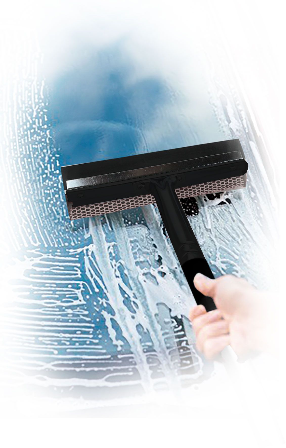 500mm Plastic Handle Squeegee with 250mm Head - PK Wash