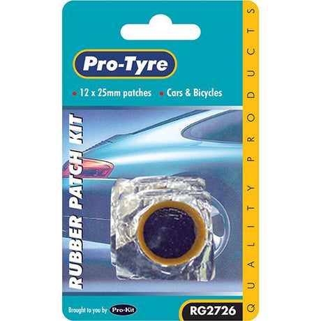 Rubber Patches Round 12 Pieces 25mm - ProTyre | Universal Auto Spares