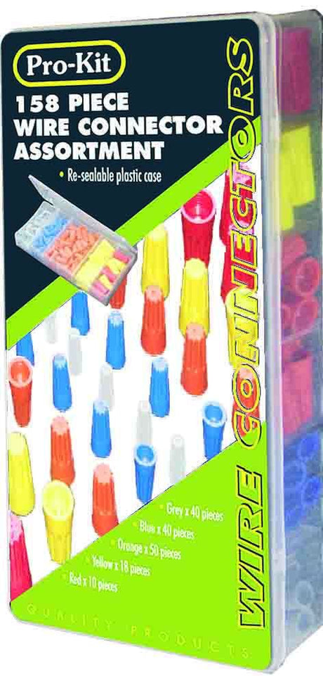 158pc Wire Connectors Assortment Kit - Pro-Kit