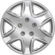 4 Piece Silver Wheel Cover Set 13″, 14″, 15″ - PC Procovers | Universal Auto Spares