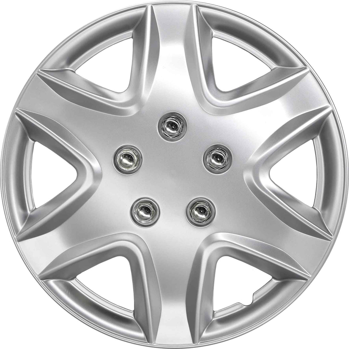 4 Piece Silver Wheel Cover Set 13″, 14″, 15″ - PC Procovers 15″