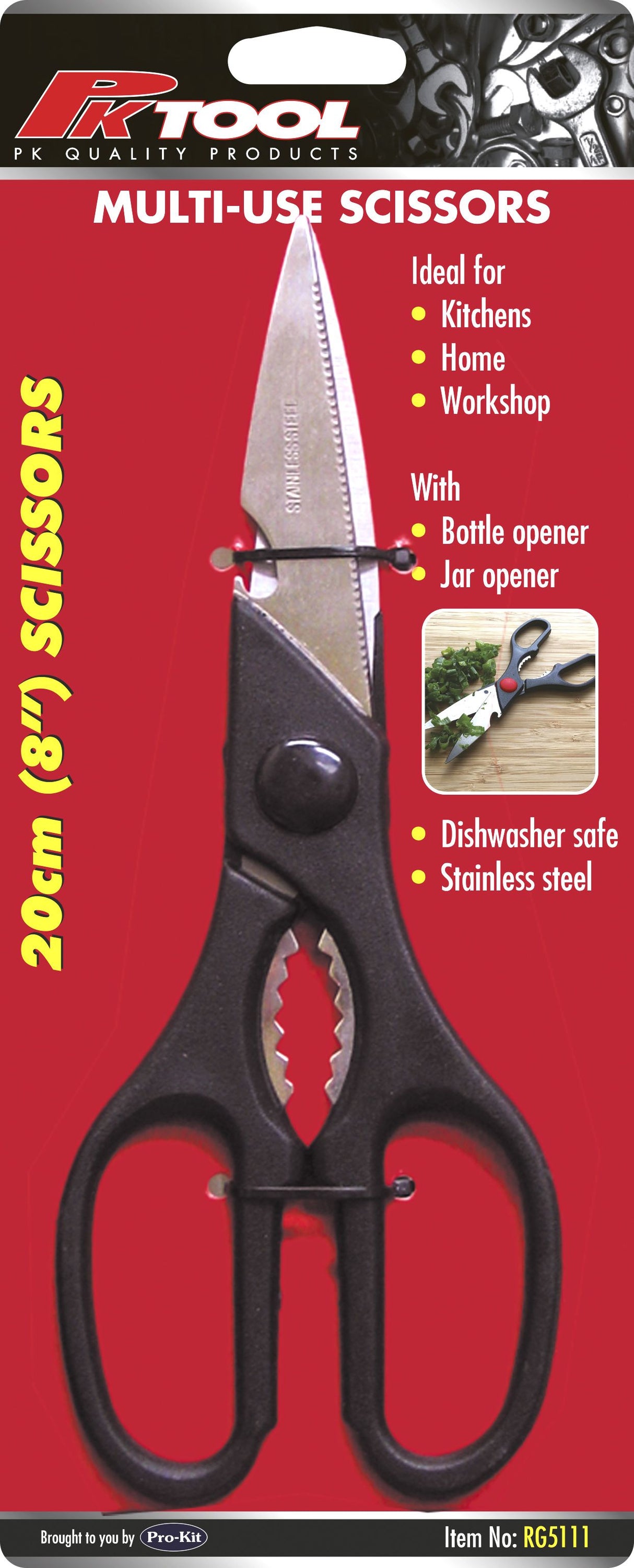 8” Scissors With Lid Gripper - PKTool